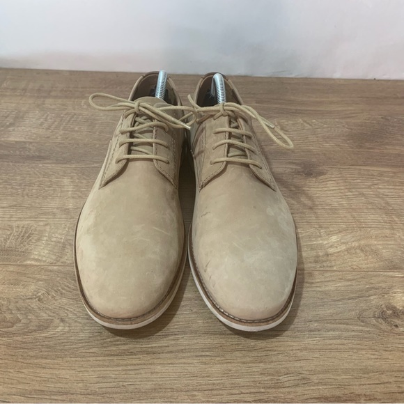 Clarks Franson Plain Nubuck Casual Shoes Size 8 G Beige Sand - Picture 6 of 14